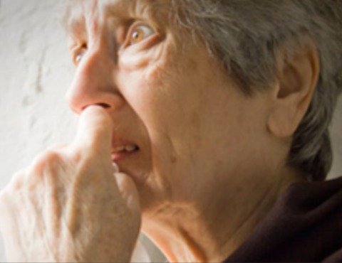 A face of an elderly woman